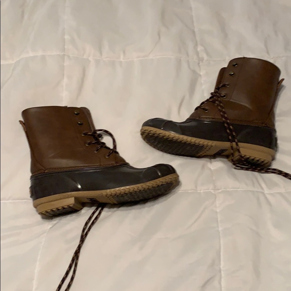 Lace up, combat boots.